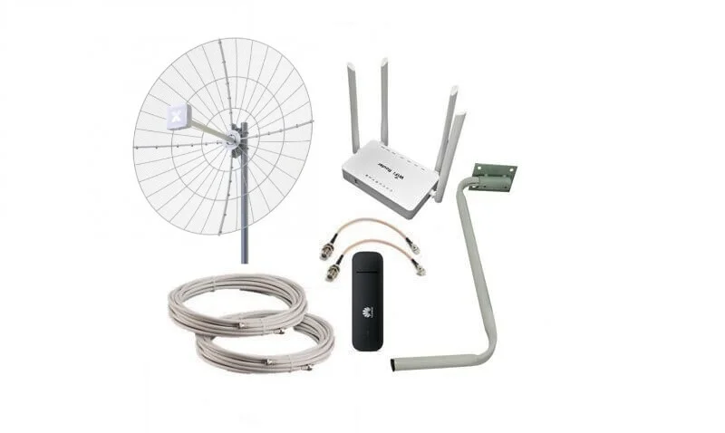 Усилитель 4G сигнала - комплект с антенной 27 дб для удаленных адресов